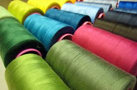 Threads for machine sewing; for manual sewing